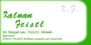 kalman feistl business card